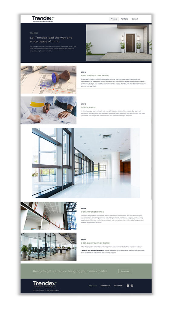 trendex-website-process-page-design